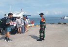 Koramil Nusa Penida Siagakan Personel di Pelabuhan Banjar Nyuh