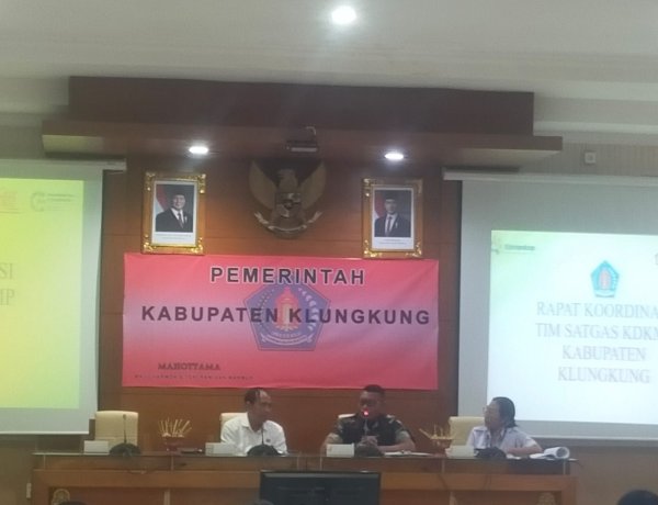 Dandim Klungkung Hadiri Rapat Koordinasi Tim Satgas Koperasi Desa/Kelurahan Merah Putih