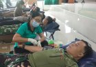 Peringati HUT Ke-65 Korem 163/WSA dan HUT ke-80 Persit KCK, Kodim Klungkung Gelar Donor Darah